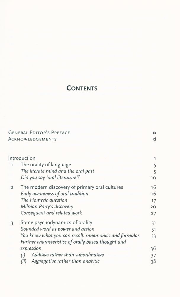 『Orality and Literacy : The Technologizing of the word』 2