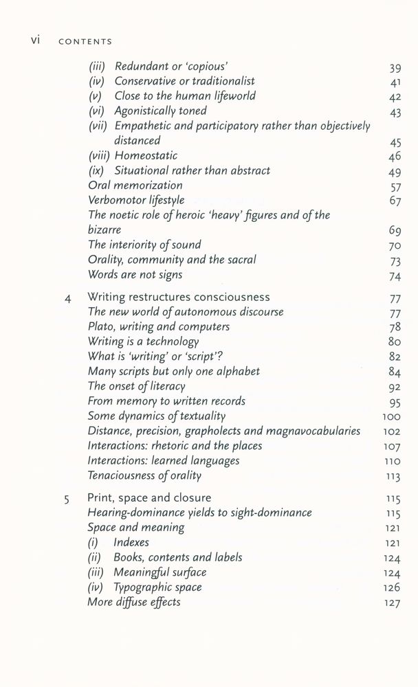 『Orality and Literacy : The Technologizing of the word』 3