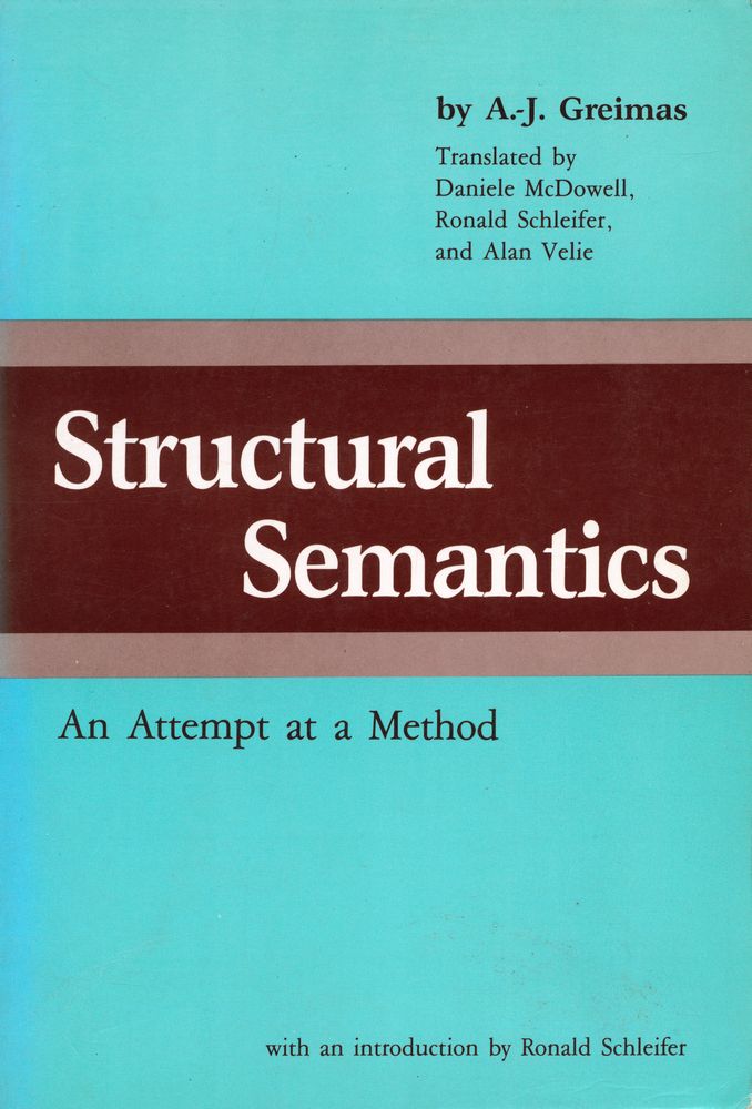 『Structural Semantics: An Attempt at a Method』 1