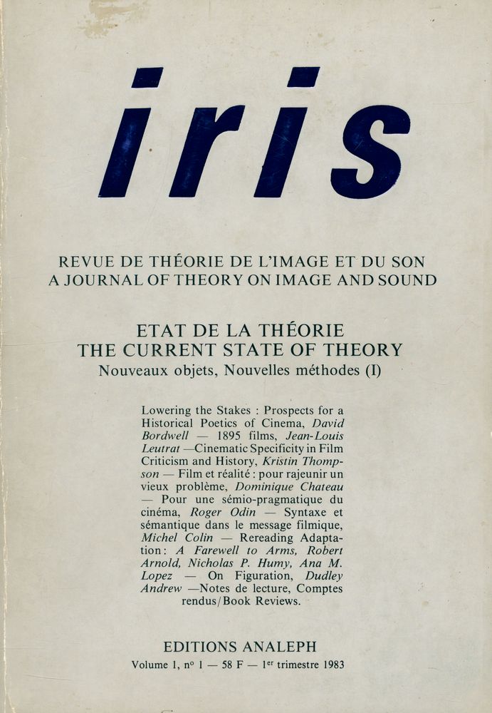 『iris』 vol 1 nº 1 1983 1