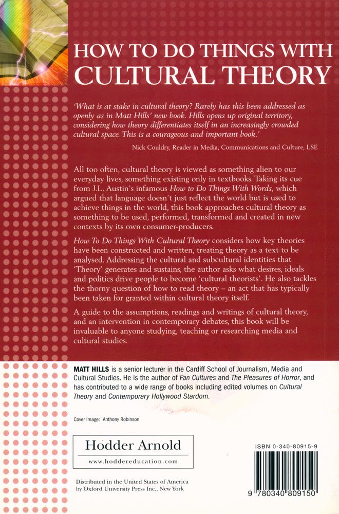 『HOW TO DO THINGS WITH CULTURAL THEORY』 4