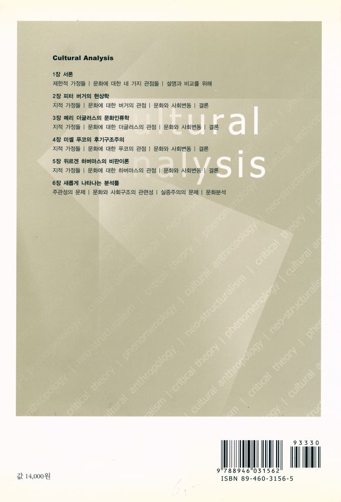 『아카데미번호 576 - 문화분석 : 피터 버거, 메리 더글러스, 미셸 푸코, 위르겐 하버마스의 연구』 4