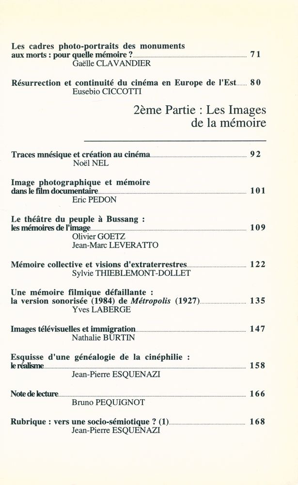 『CHAMPS VISUELS』 n° 4 Février 1997 3