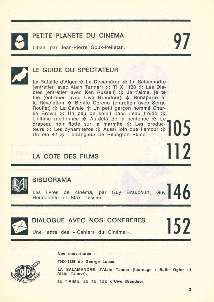 『cinéma : LE GUIDE DU SPECTATEUR』 71  3
