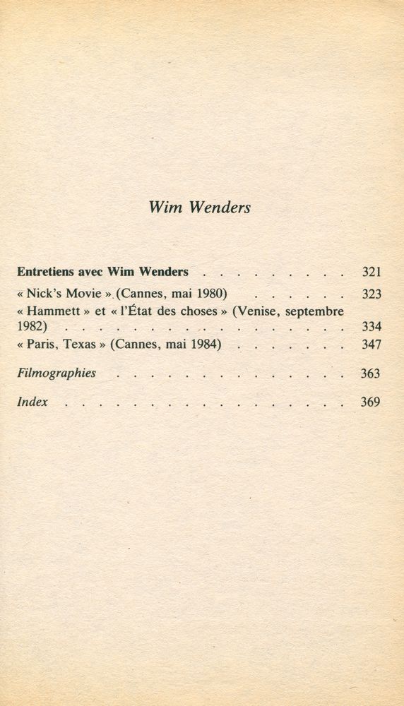 『PASSEPORT POUR HOLLYWOOD : Entretiens avec Wilder, Huston, Mankiewicz, Polanski, Forman, Wenders』 4
