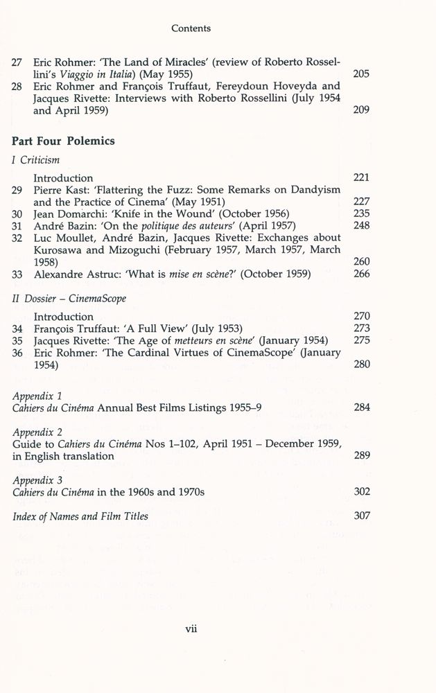 『Cahiers du Cinéma, The 1950s : Neo - Realism, Hollywood, New Wave』 4