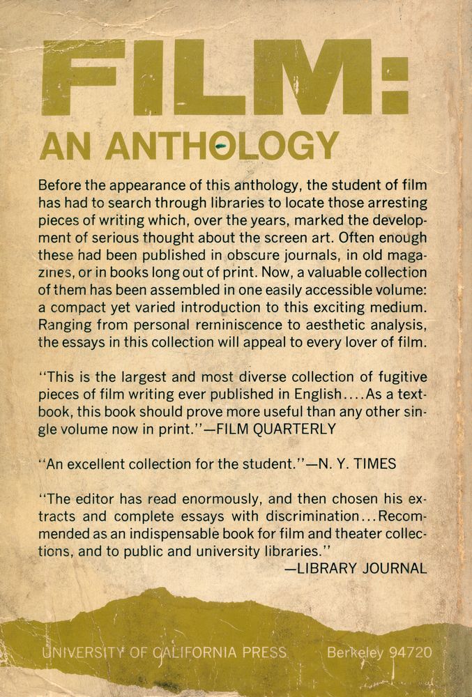 『Film : An Anthology』 4
