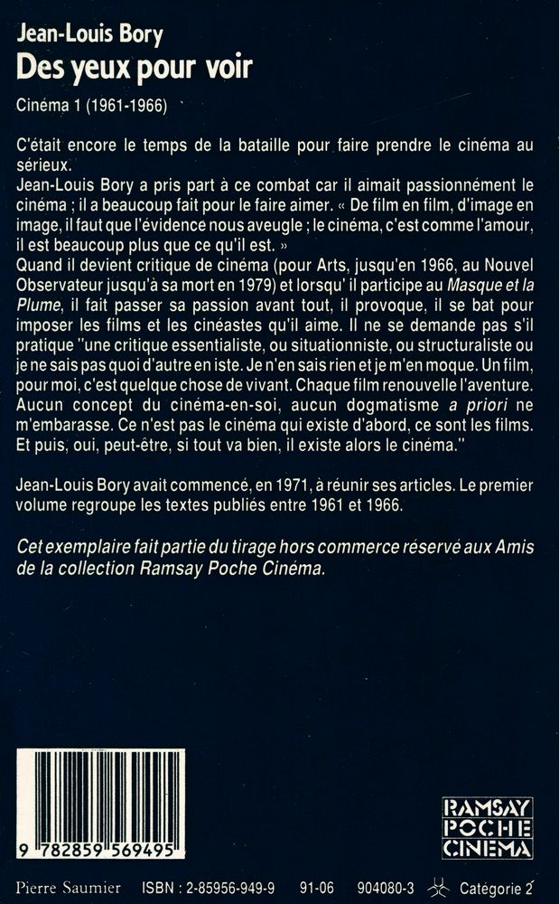 『DES YEUX POUR VOIR : CINÉMA I (1961 - 1966)』 4