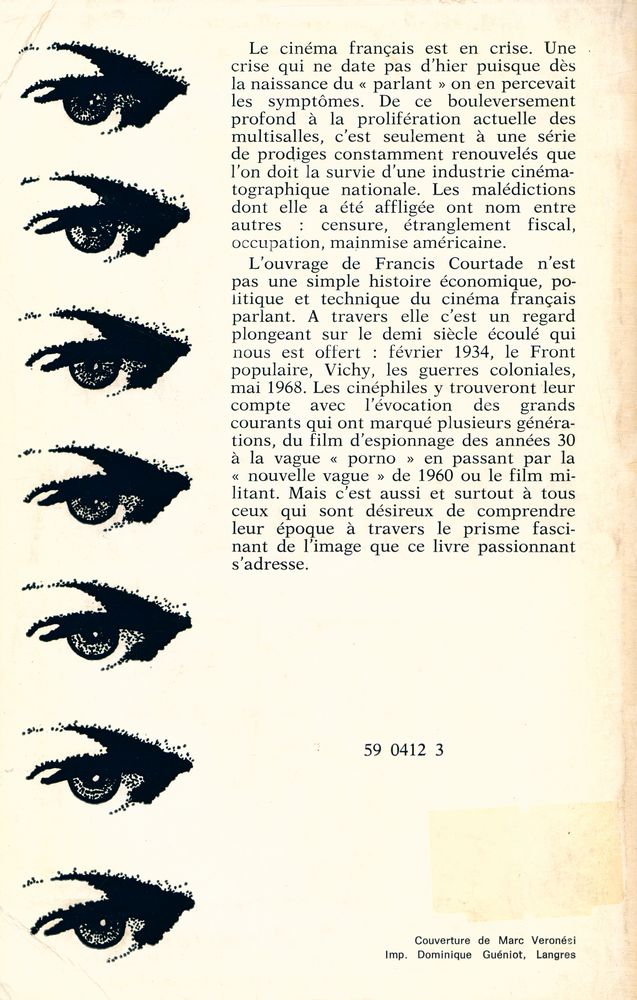 『LES MALÉDICTIONS DU CINÉMA FRANÇAIS : Une histoire du cinéma français parlant (1928 - 1978)』 4