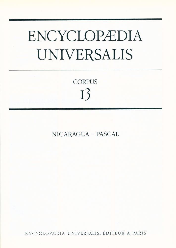『ENCYCLOPAEDIA UNIVERSALIS 13 - NICARAGUA - PASCAL』 2
