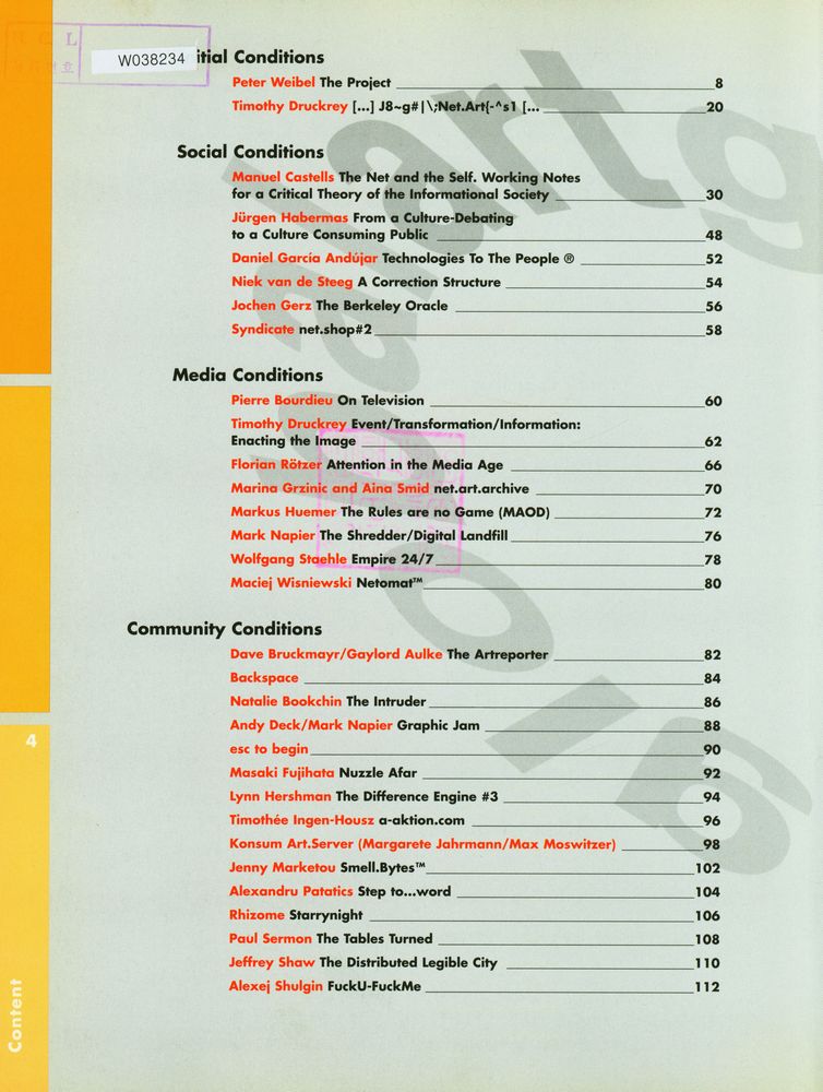 《net condition : art and global media》 2