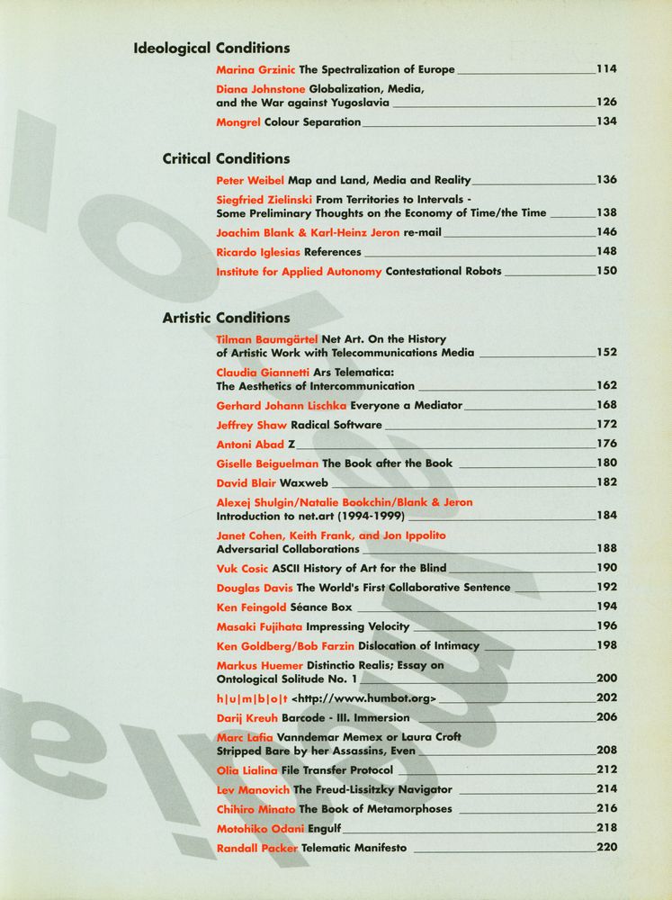 《net condition : art and global media》 3