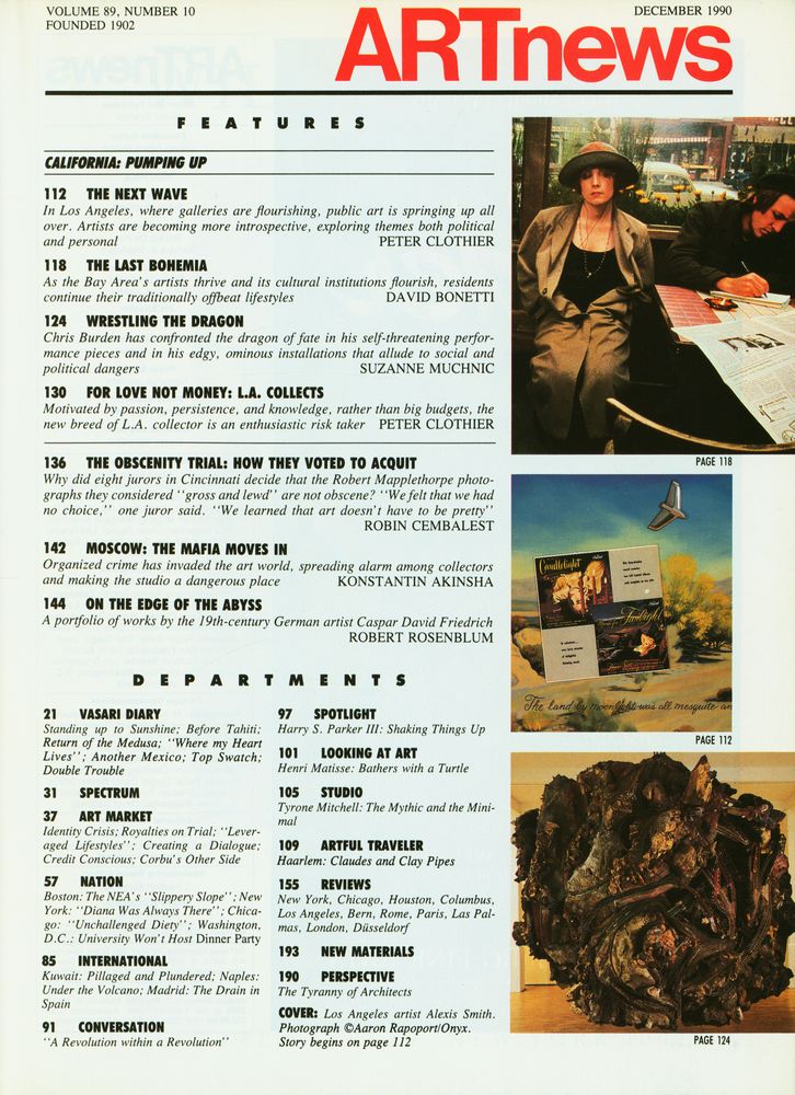 『ARTnews』 volume 89 December 1990 2