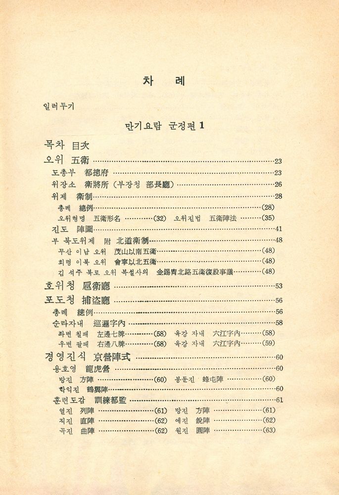 『고전국역총서 - 만기요람 Ⅱ : 軍政篇(군정편)』 3