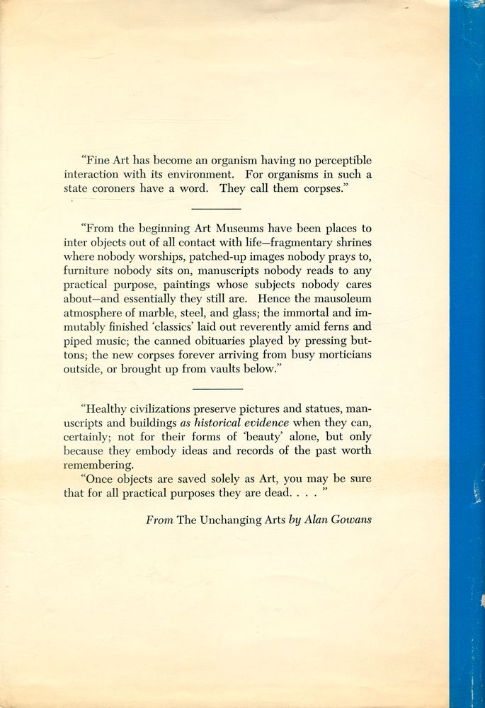『THE UNCHANGING ARTS : New Forms for the Traditional Functions of Art in Society』 6