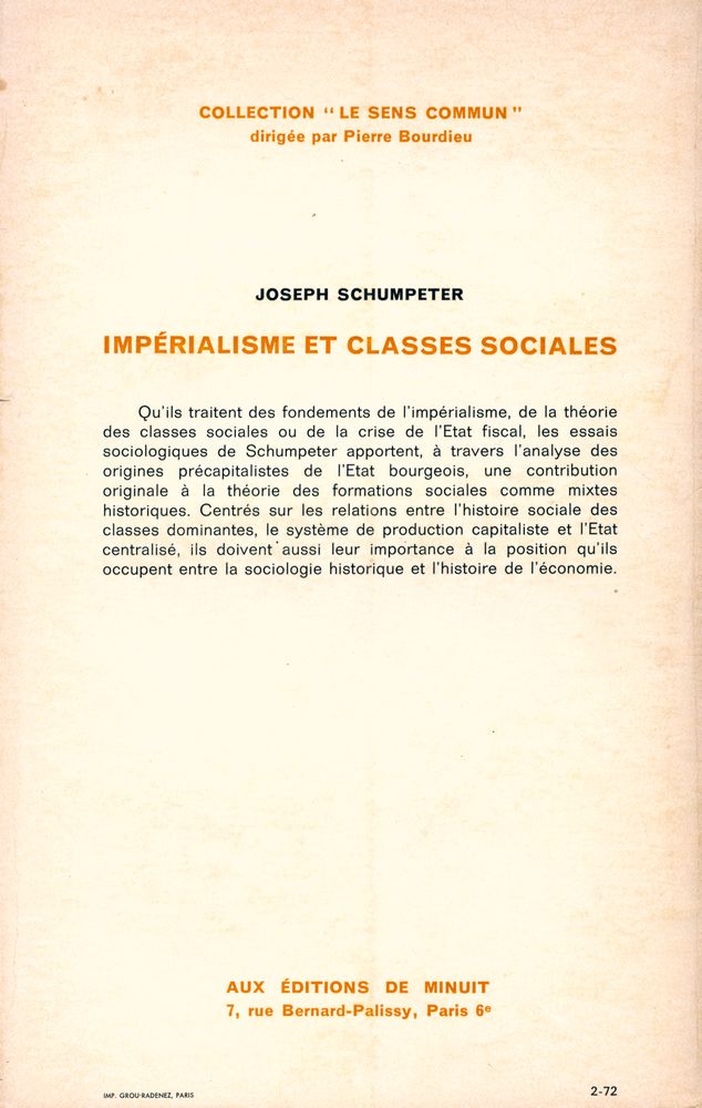 『LE SENS COMMUN: impérialisme et classes sociales: présentation de jean - claude passeron』   3