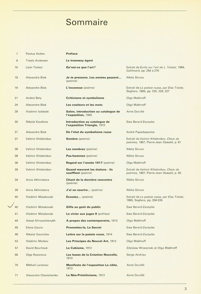 『ART ET POÉSIE RUSSES : 1900 - 1930 TEXTES CHOISIS』 2