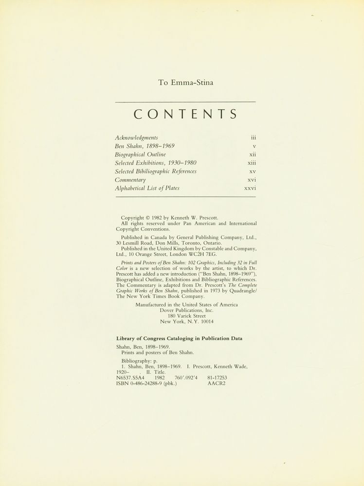 『Prints and posters of Ben Shahn』 2