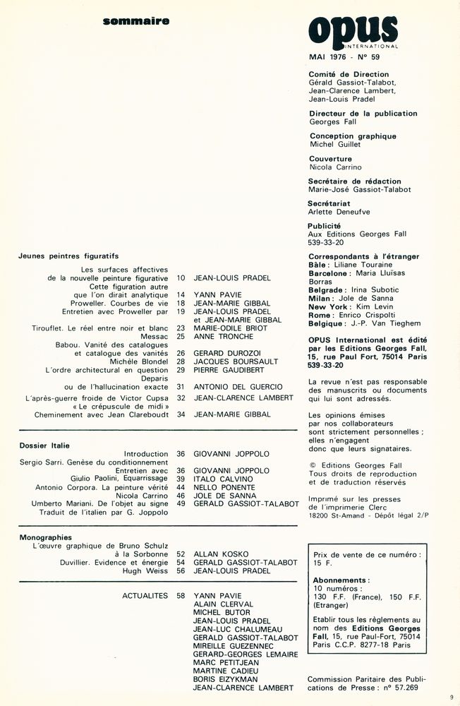 『opus INTERNATIONAL』 Nº 59 MAI 1976 2