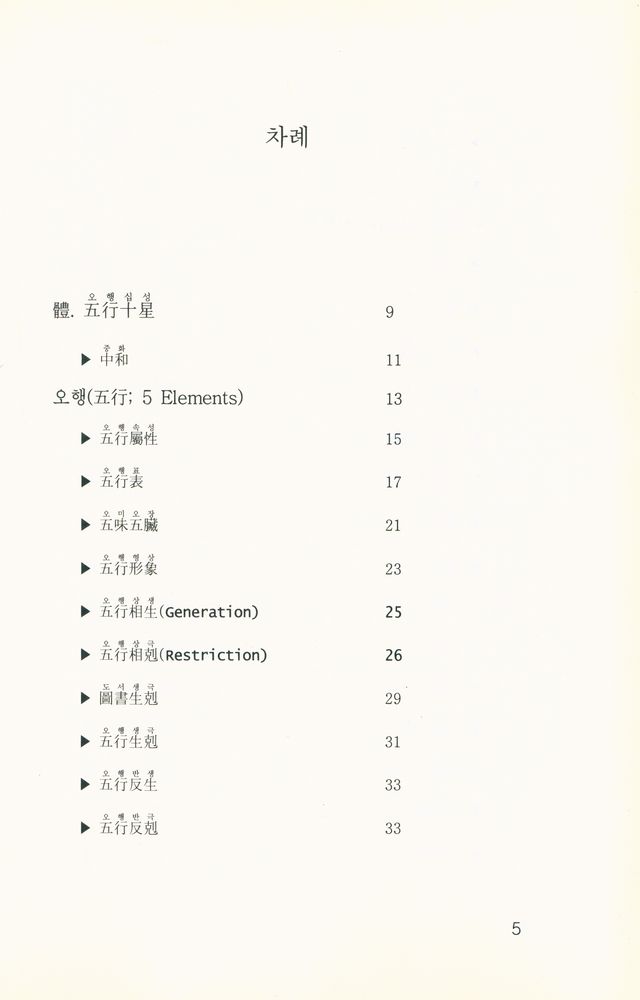 『五行十星, The Five Elements(오행십성, The Five Elements)』  2