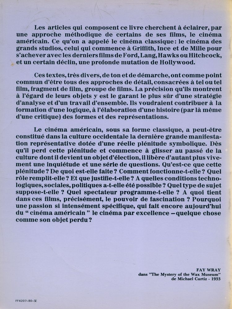 『LE CINEMA AMERICAIN: ANALYSES DE FILMS 1』 3