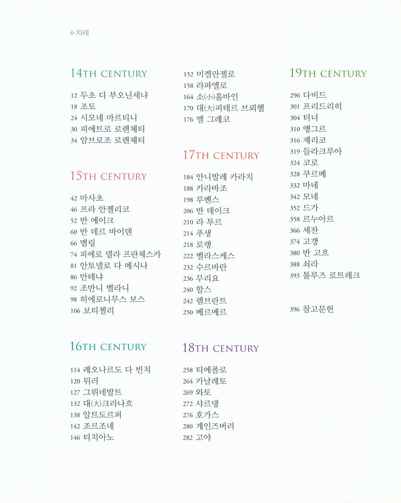 『유럽 미술의 거장들』 2