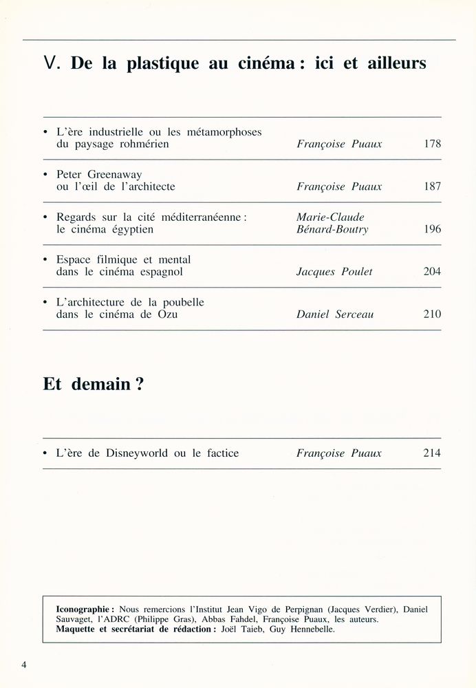 『CinémAction』 Nº 75, 1995 4
