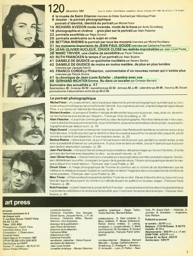 『art press』 120  décembre 1987 2