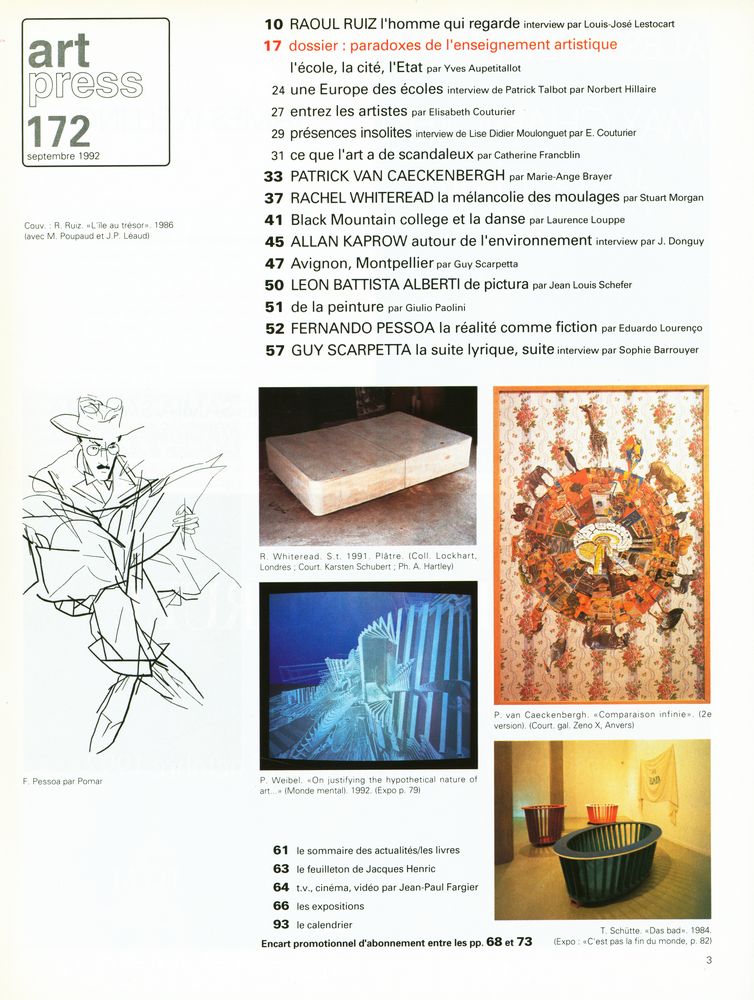 『art press』 172 SEPTEMBRE 1992 2