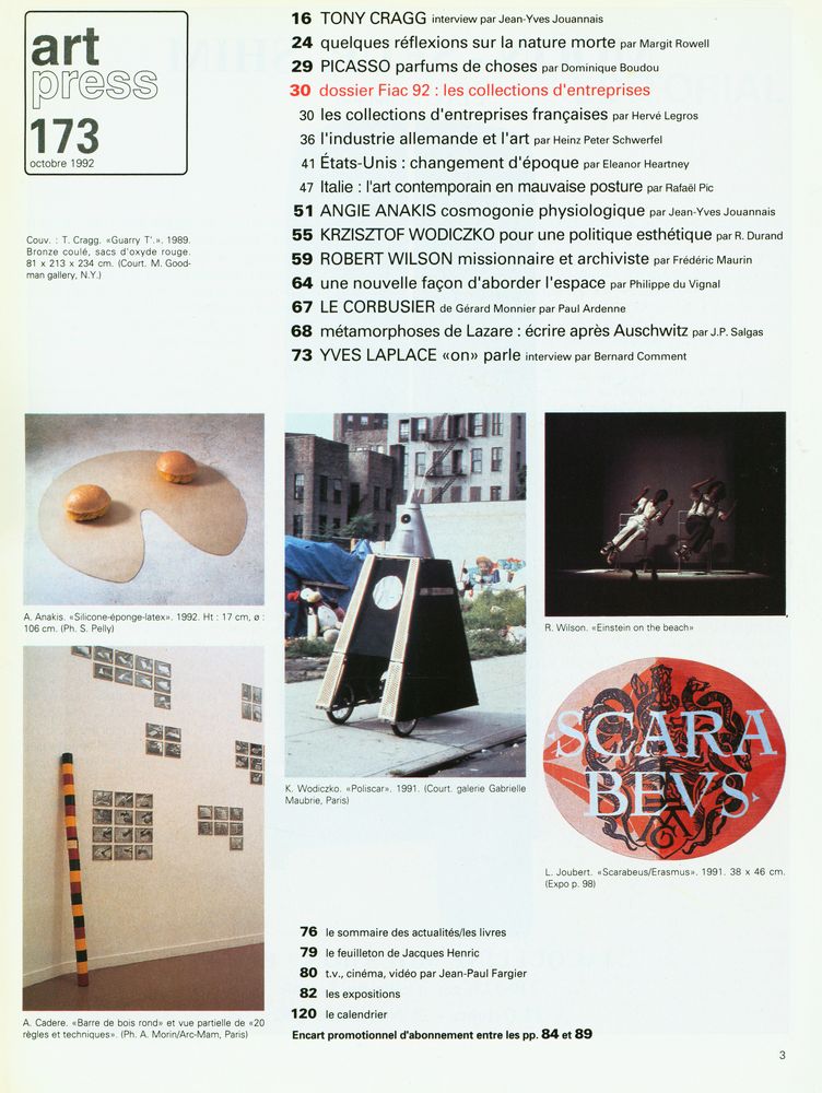 『art press』 173 OCTOBRE 1992 2