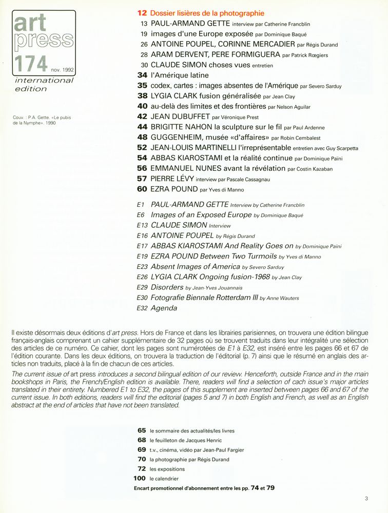 『art press』 174 NOVEMBRE 1992 2