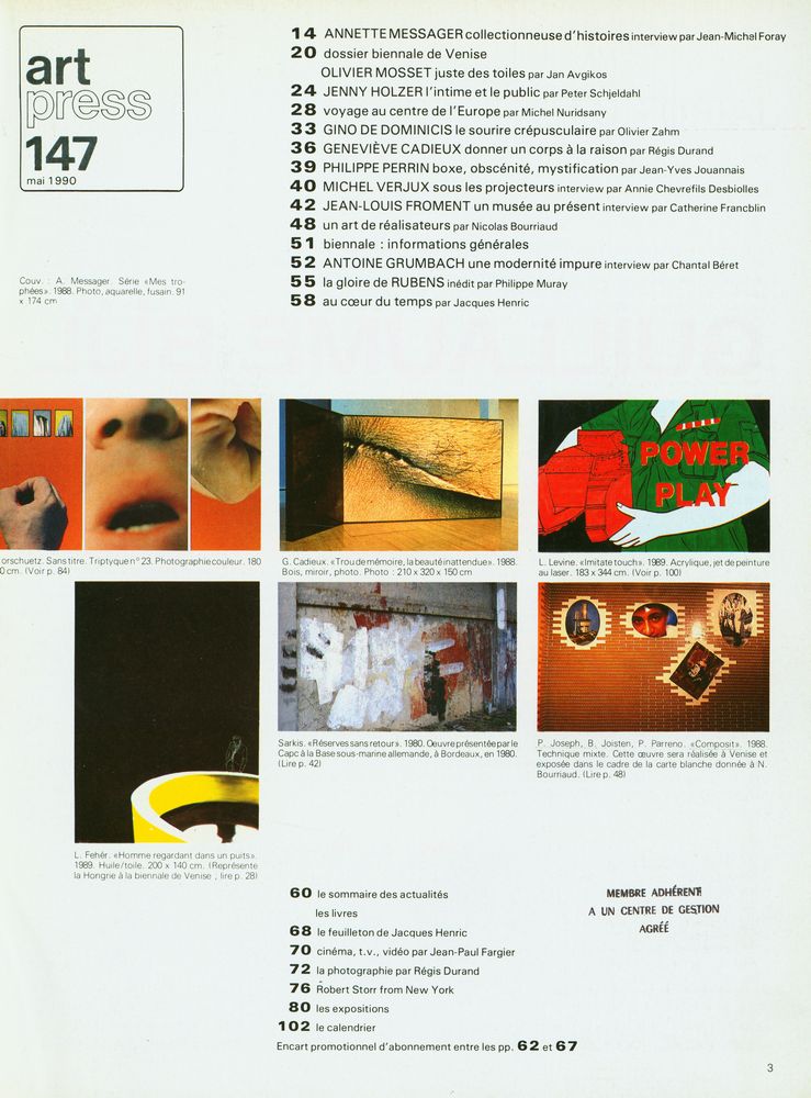 『art press』 147 MAI 1990 2