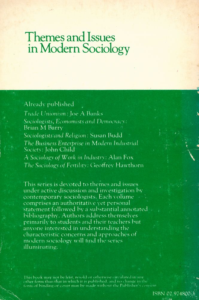 『Themes and Issues in Modern Sociology : Towards a Sociology of Mass Communications』 3