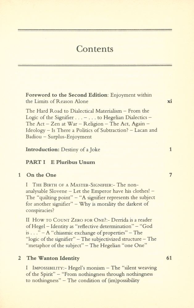 『FOR THEY KNOW NOT WHAT THEY DO : ENJOYMENT AS A POLITICAL FACTOR』 2