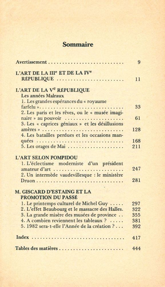 『Le Pouvoir Culturel sous la Ve République』 2