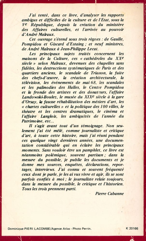 『Le Pouvoir Culturel sous la Ve République』 3