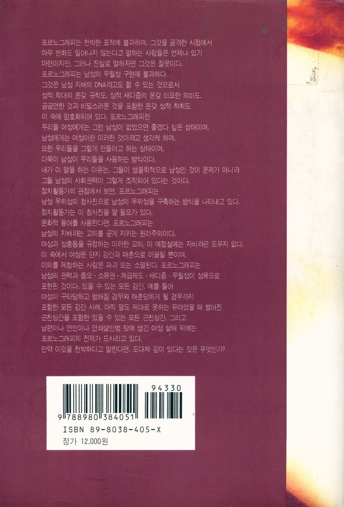 『東文選 文藝新書 105 - 포르노그래피 : 여자를 소유하는 남자들(동문선 문예신서 105 - 포르노그래피 : 여자를 소유하는 남자들)』 3
