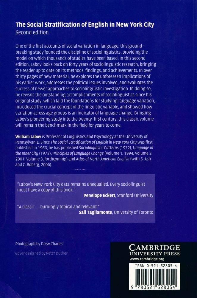 『The Social Stratification of English in New York City』 4