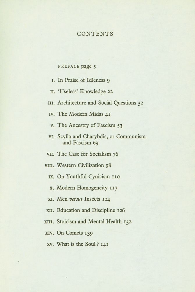 『In Praise of Idleness』 2
