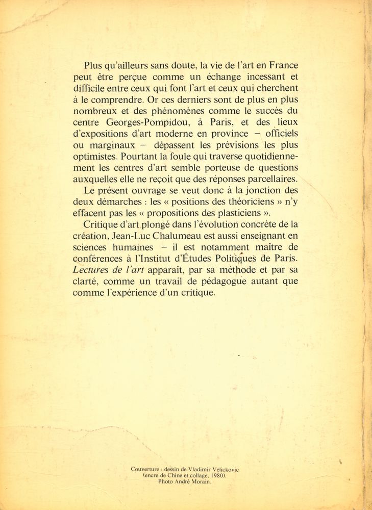 『lectures de l'art : Réflexion esthétique et création plastique en France aujourd'hui』 4