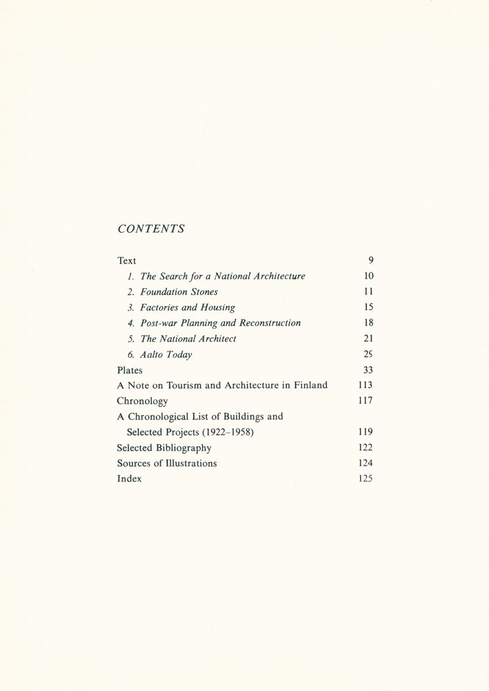 『MASTERS OF WORLD ARCHITECTURE - alvar aalto』 2