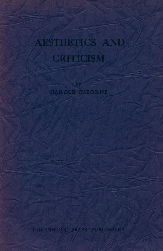 『AESTHETICS AND CRITICISM』 1