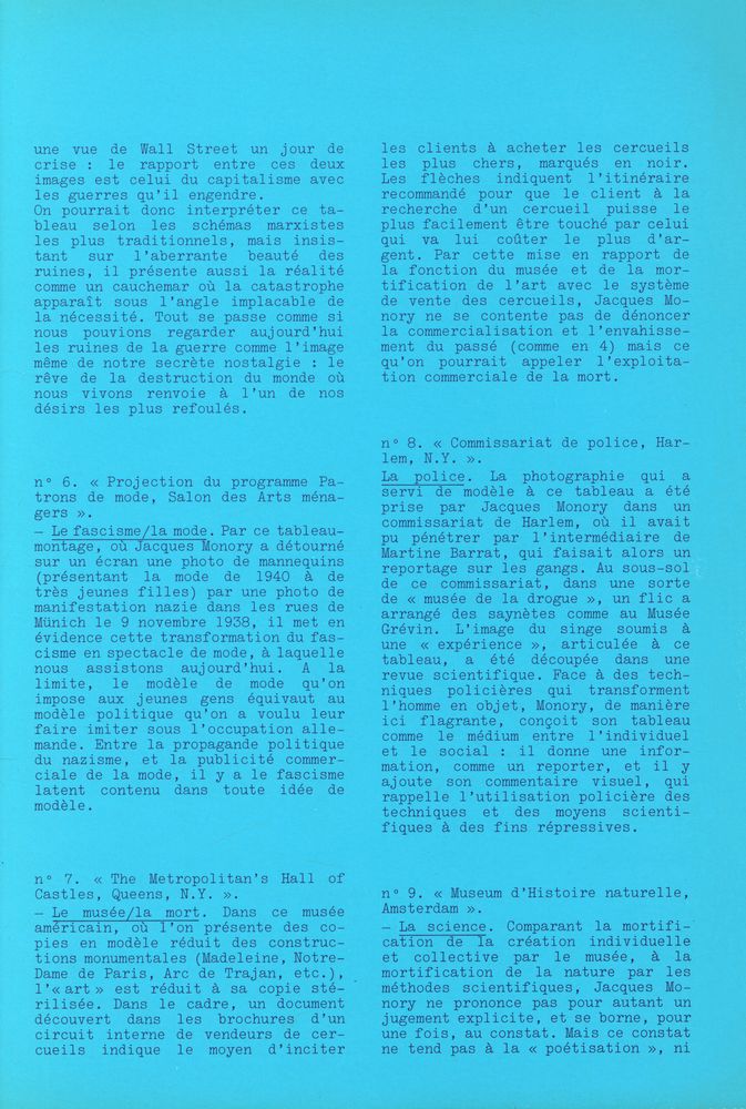 《MONORY : Les premiers numéros du catalogue mondial des images incurables》 3