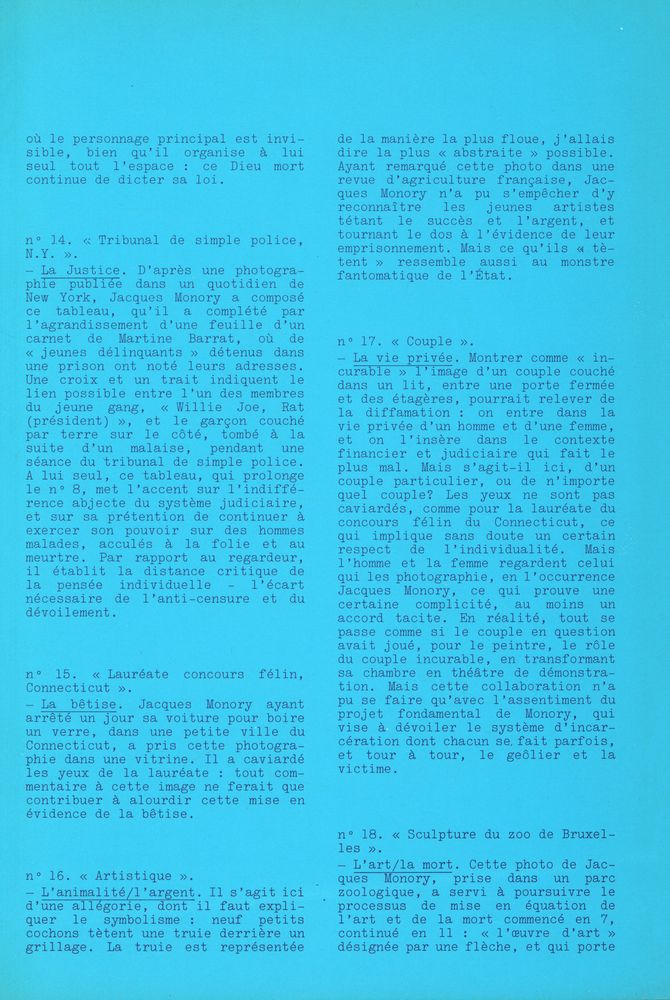 《MONORY : Les premiers numéros du catalogue mondial des images incurables》 5