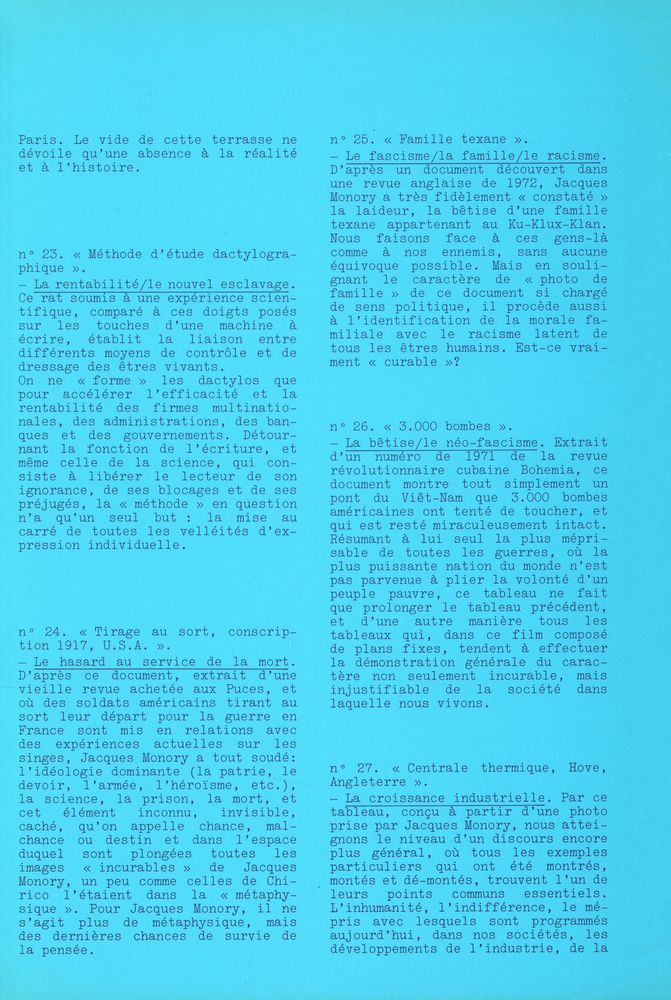 《MONORY : Les premiers numéros du catalogue mondial des images incurables》 7
