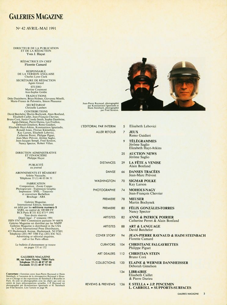 『GALERIES MAGAZINE』 Nº 42  APR - MAY 1991 2