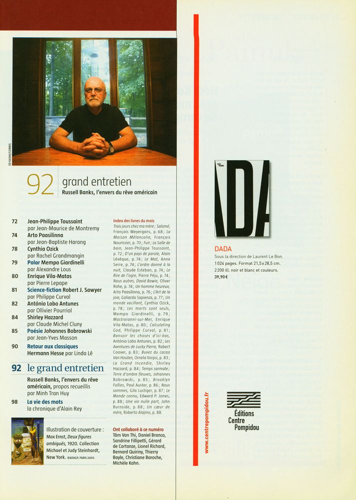 『LE MAGAZINE LITTÉRAIRE』 N° 446 OCTOBRE  2005 3