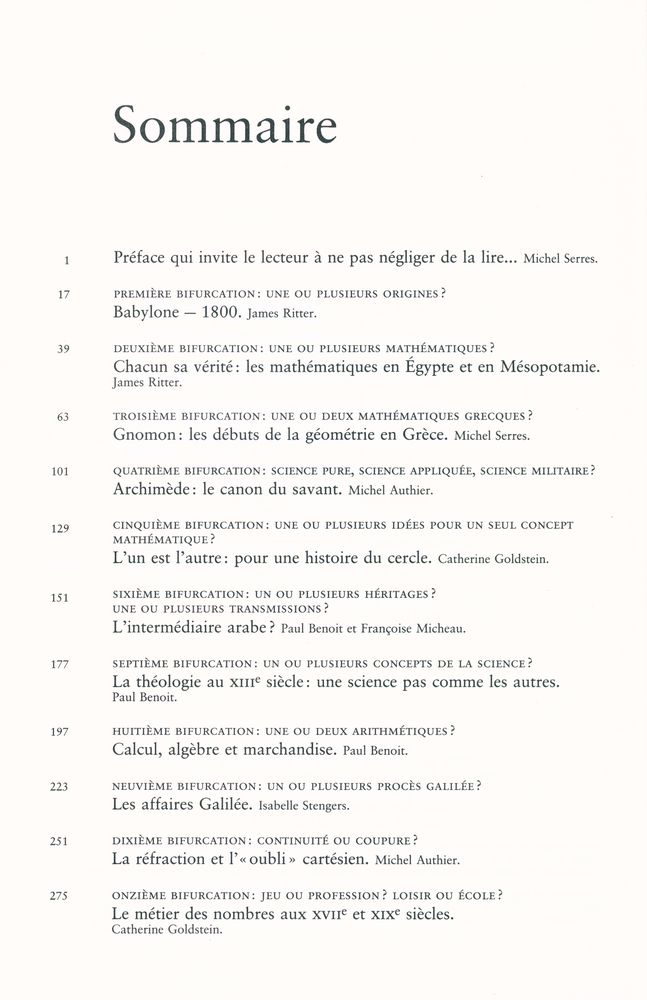 『ÉLÉMENTS D'HISTOIRE DES SCIENCES』 2