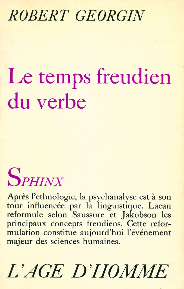 『LE TEMPS FREUDIEN DU VERBE』 1