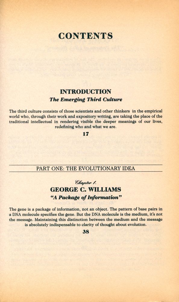 『Third Culture : Beyond the Scientific Revolution』 2